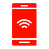 Icon: Smartphone mit WLAN-Symbol